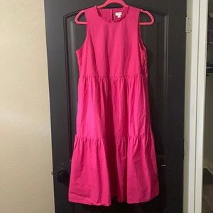 JCrew Fuchsia midi dress